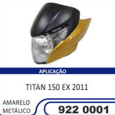 Carenagem Farol Completa Compatível Titan-150 2011 (Amarelo) Sportive
